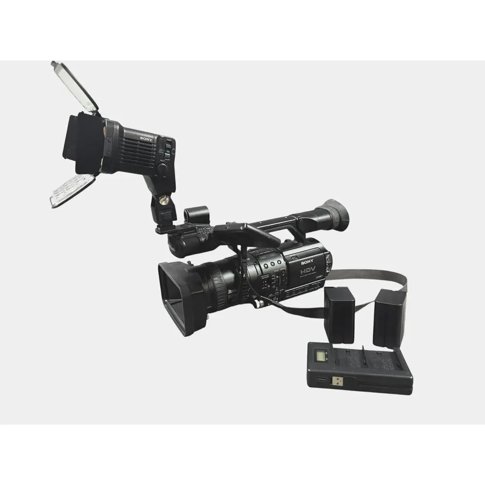 Sony HVR-Z1U 3CCD HDV Camcorder Video Camera HD & HVL-LBP Light